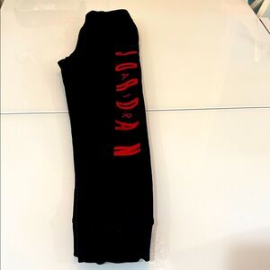 Jordan Black Sweatpants with Red Lettering